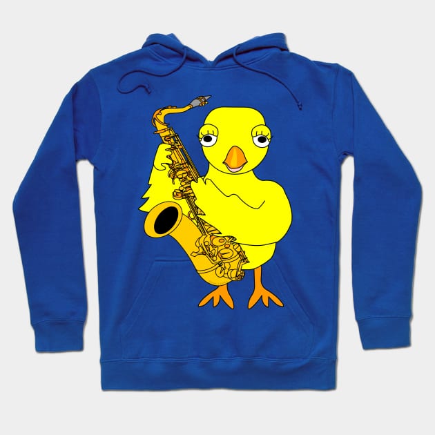 Saxophone Chick Hoodie by Barthol Graphics